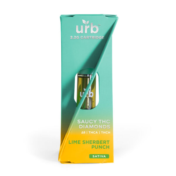 Saucy THC Diamonds Cartridge 2.2ML - Lime Sherbert Punch | Urb