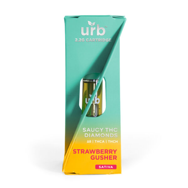 Saucy THC Diamonds Cartridge 2.2ML - Strawberry Gusher | Urb