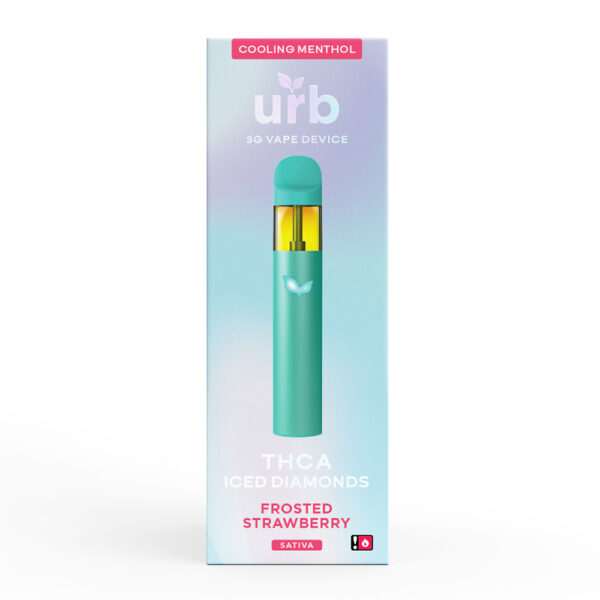 THCA Iced Diamonds Disposable 3ML - Frosted Strawberry | Urb