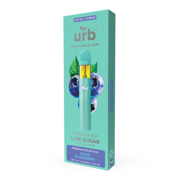 THCA Live Sugar Disposable 3ML - Sour Blueberry | Urb
