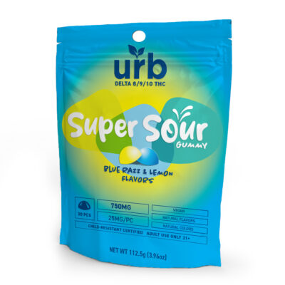 D8/D9/D10 Super Sour Gummies 3000MG - Blue Razz and Lemon | Urb