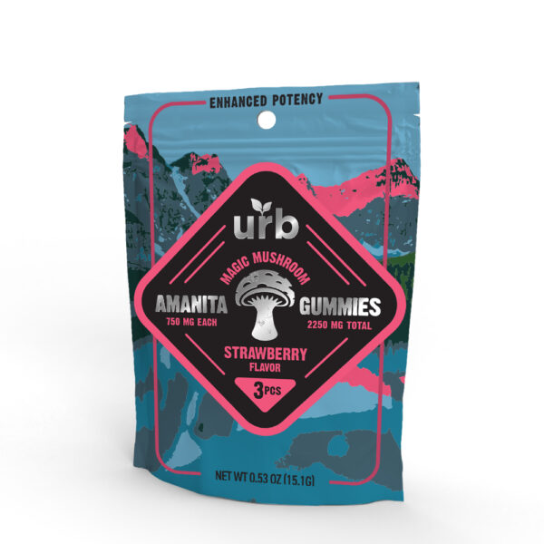 Amanita Magic Mushroom Gummies 2250MG - (30 Pack) - Strawberry | Urb