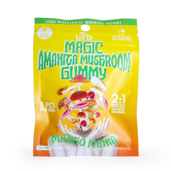 Amanita Magic Mushroom Gummies - Mango Mania | Urb