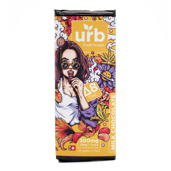 D8 THC Chocolate Bar 300MG - Milk Chocolate | Urb