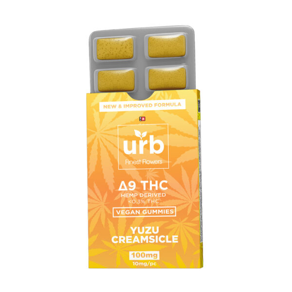 D9 THC Blister Pack Gummies 100MG - Yuzu Creamsicle | Urb