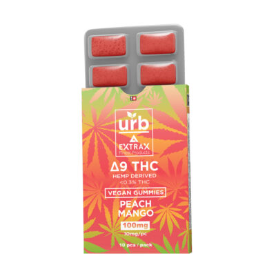 D9 THC Gummies 100MG - Peach Mango | Urb