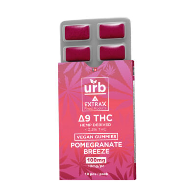 D9 THC Gummies 100MG - Pomegranate Breeze | Urb