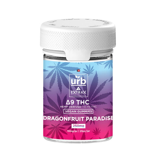 D9 THC Gummies 250MG - Dragonfruit Paradise | Urb