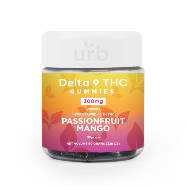 D9 THC Gummies 300MG - Passionfruit Mango | Urb