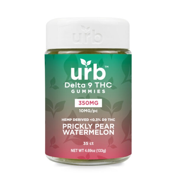 D9 THC Gummies 350MG - Prickly Pear Watermelon | Urb
