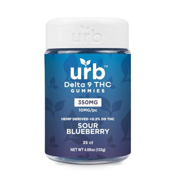 D9 THC Gummies 350MG - Sour Blueberry | Urb