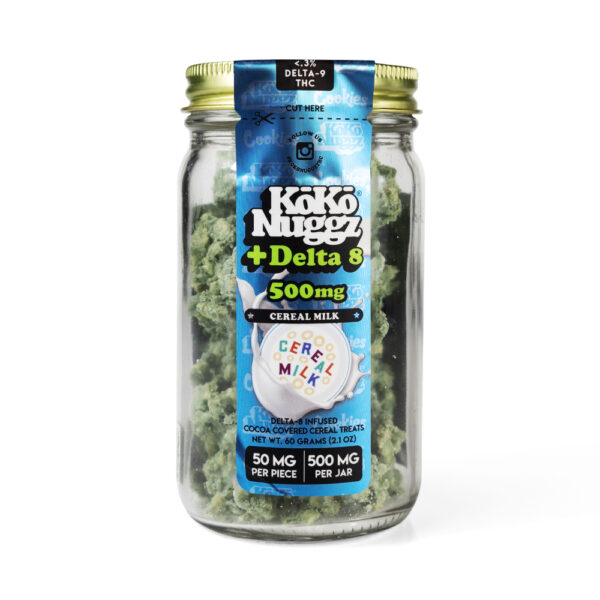 Koko Nuggz D8 THC Cereal Treats 500MG - Cereal Milk | Urb