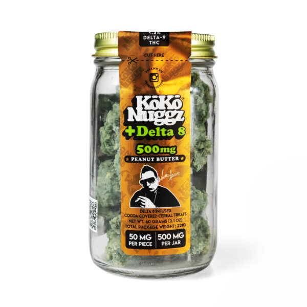 Koko Nuggz D8 THC Cereal Treats 500MG - Peanut Butter | Urb