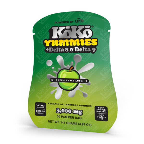 Koko Yummies 3000MG - Green Apple Lush | Urb