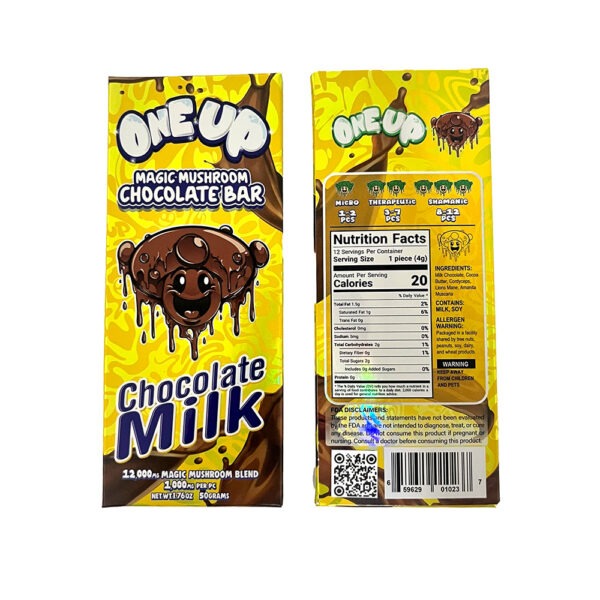 One Up Amanita Magic Mushroom Chocolate Bars - Chocolate Milk | Urb
