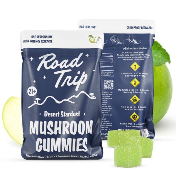 Road Trip Desert Stardust Mushroom Gummies - Green Apple | Urb