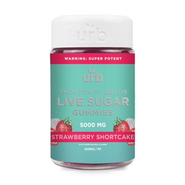 THCA Live Sugar Gummies 5000MG - Strawberry Shortcake | Urb