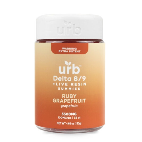 D8/D9 THC Gummies 3500MG - Ruby Grapefruit | Urb