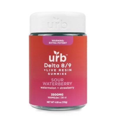 D8/D9 THC Gummies 3500MG - Sour Waterberry | Urb